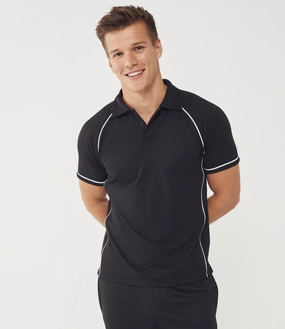 Finden + Hales Performance Piped Polo Shirt