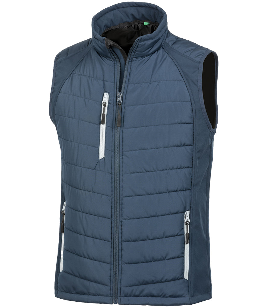 Unisex Result Recycled Compass Padded Gilet