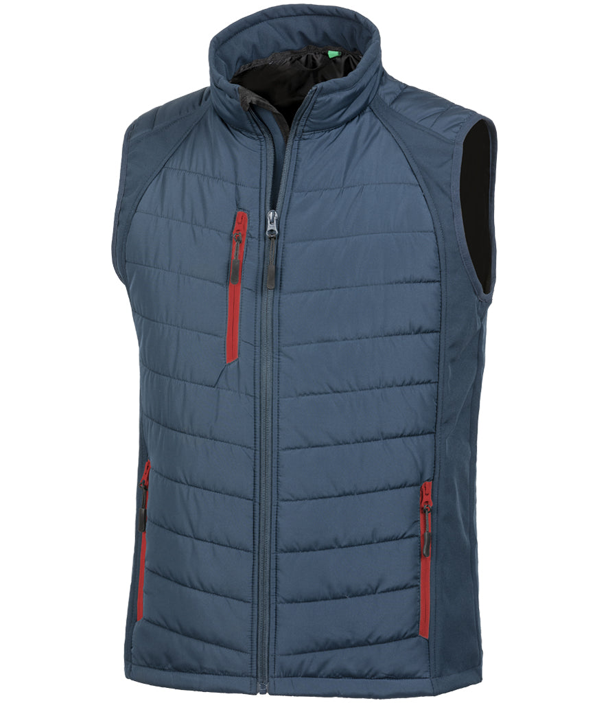 Unisex Result Recycled Compass Padded Gilet