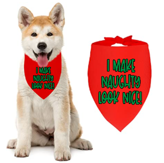 Dog Bandana - I make naughty look nice!
