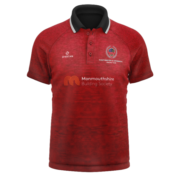 Pontymister & Cross Keys Cricket Club Melange Polo Shirt - Kids