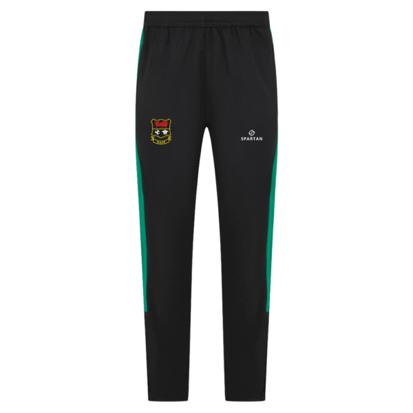 Rhymney AFC Knitted Tracksuit Pants - Black & Green