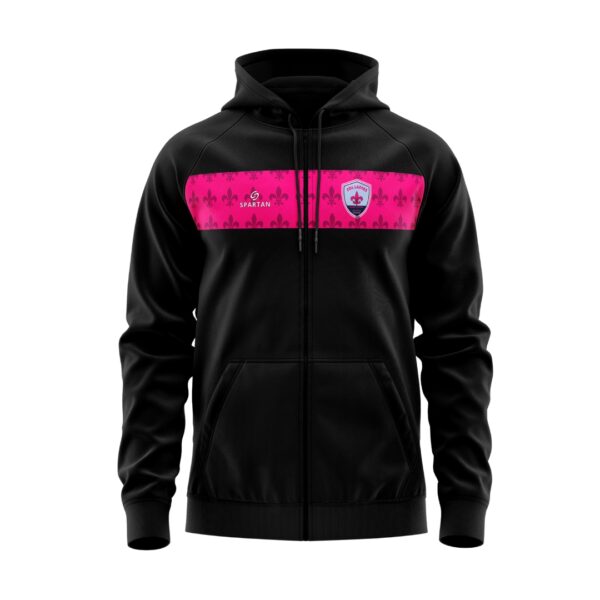Fleur De Lys Womens Walking Football Full Zip Hoodie