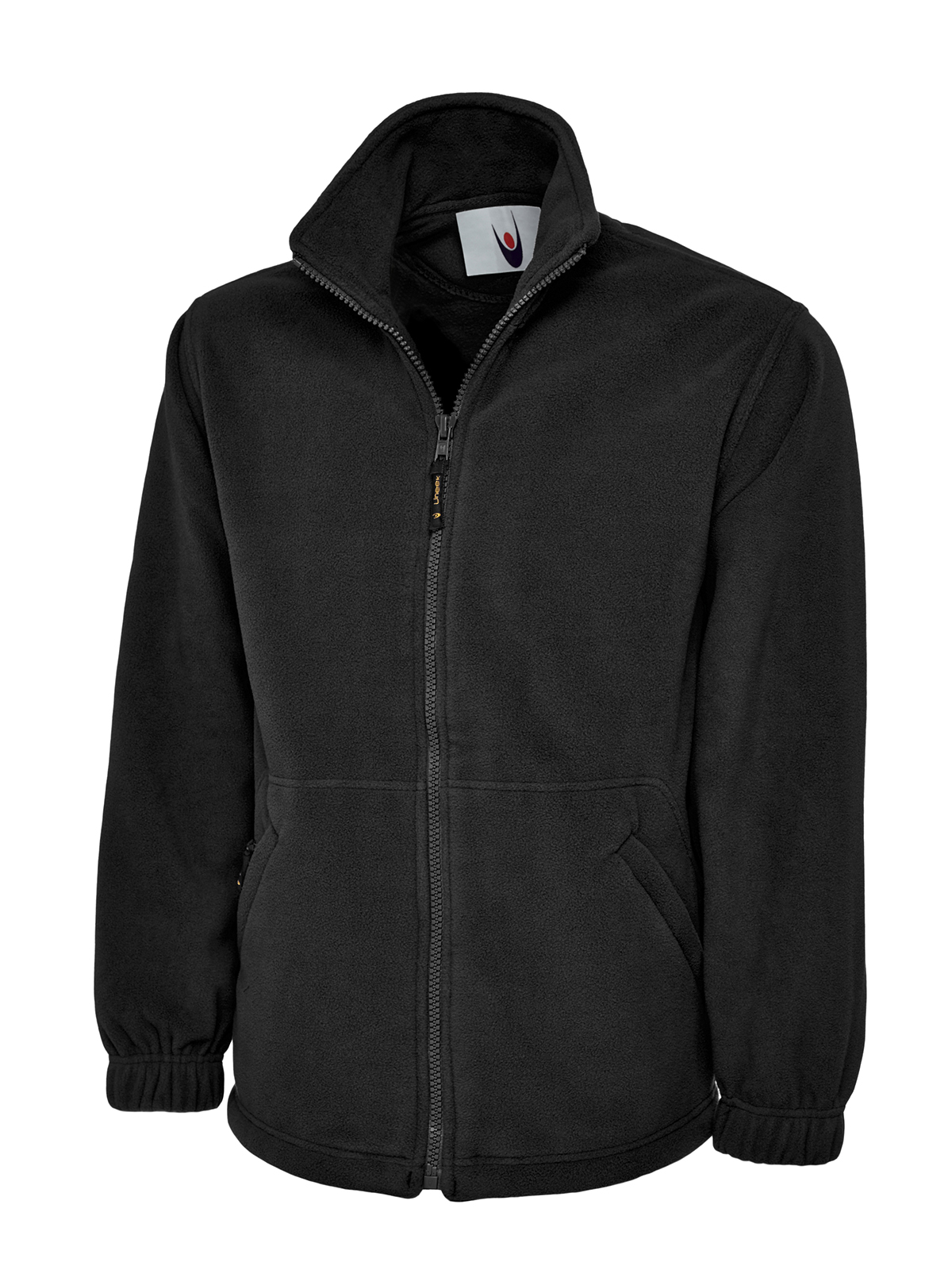 Adults Unisex Classic Full Zip Fleece - Black - NHS Rainbow