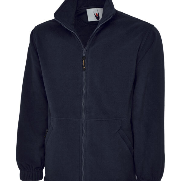 Adults Unisex Classic Full Zip Fleece - Navy - Skeleton